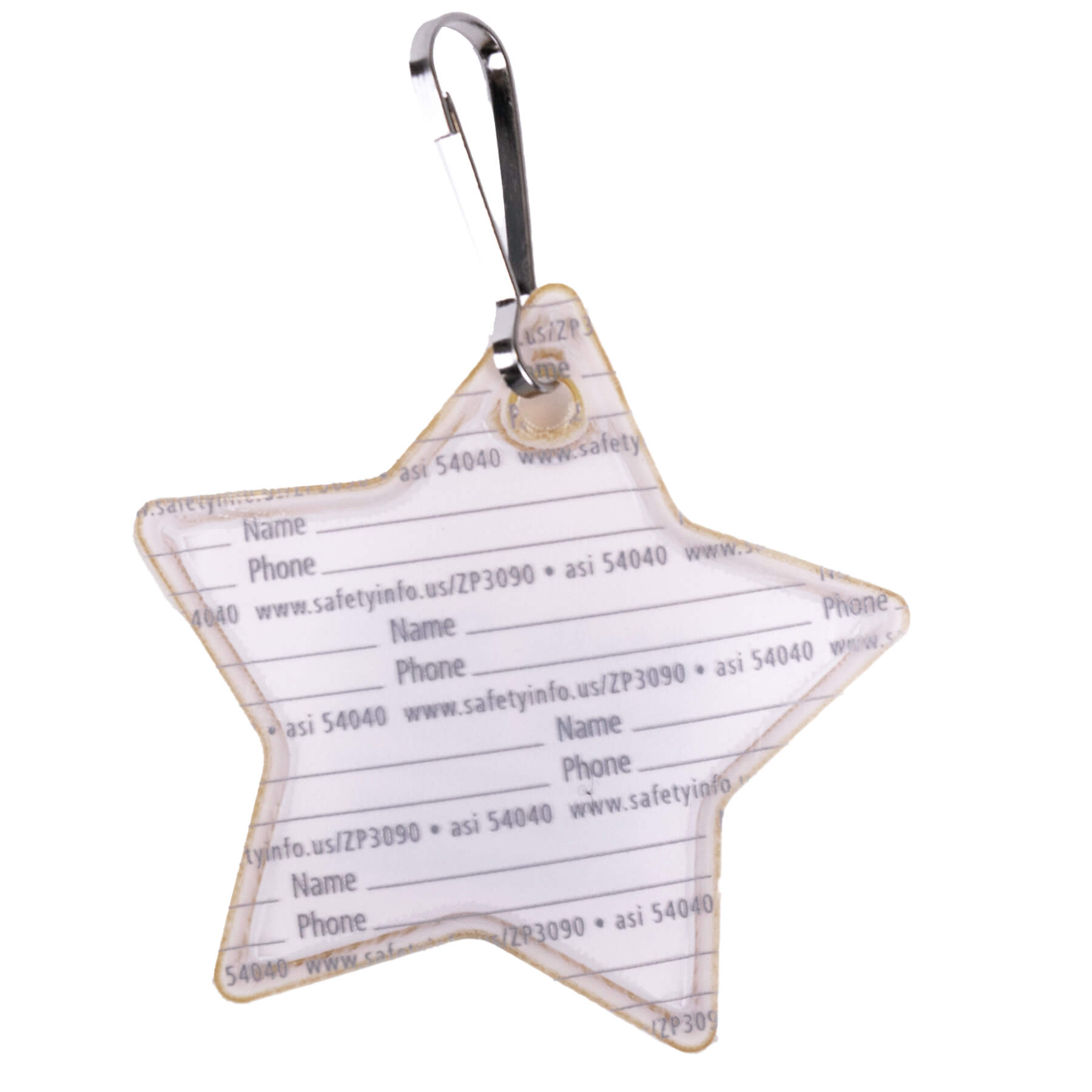 Star Reflective Zipper Pull